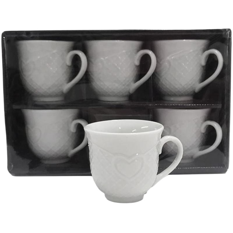 Set 6 tazzine caffè 80cc, art.03