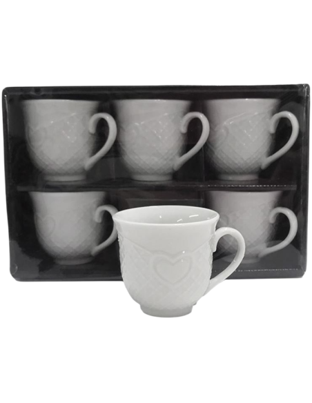 Set 6 tazzine caffè 80cc, art.03