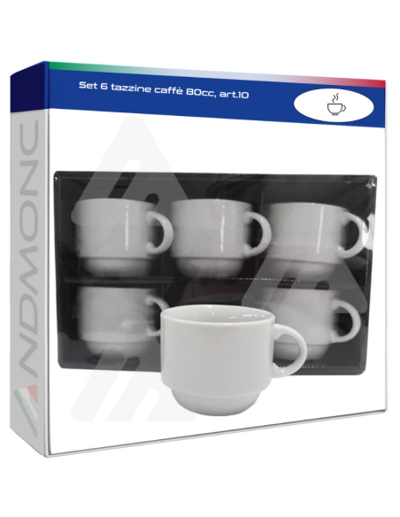 Set 6 tazzine caffè 80cc, art.10