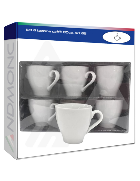 Set 6 tazzine caffè 80cc, art.65
