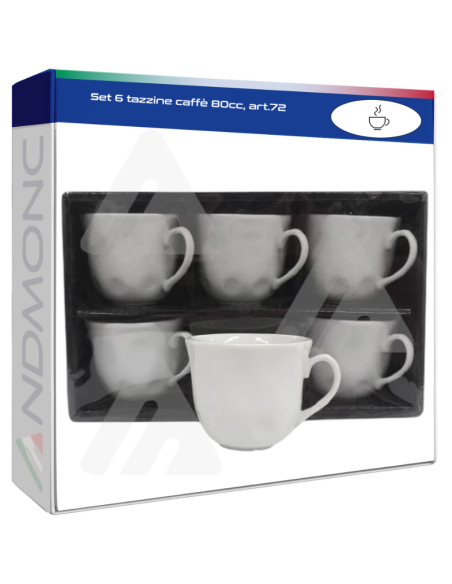 Set 6 tazzine caffè 80cc, art.72