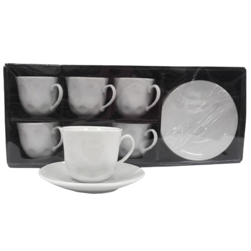 Set 6 tazzine, caffè con poggia bicchieri 80cc,...