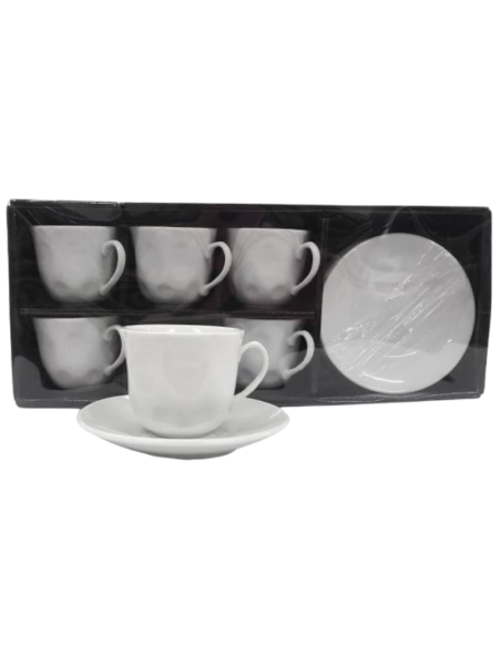 Set 6 tazzine, caffè con poggia bicchieri 80cc, art.59