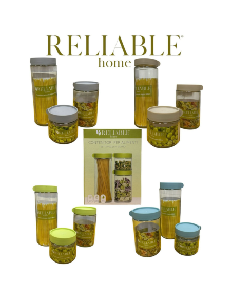 Contenitori per alimenti set 3 Pezzi in Vetro