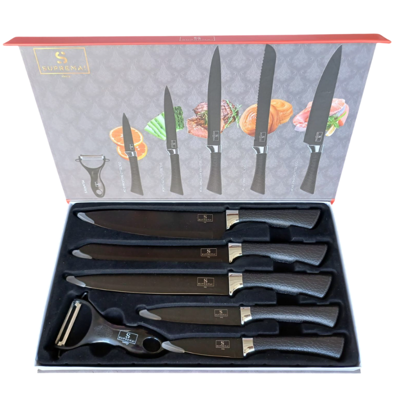 Set Coltelli da Cucina Suprema – 6 Pezzi (5...