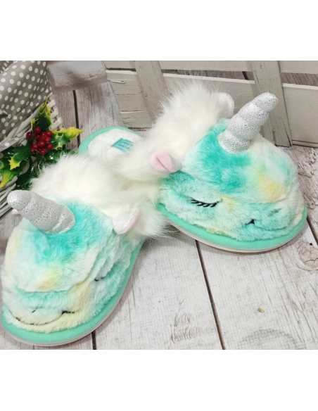 Pantofole Unicorno bimbi aperte dietro