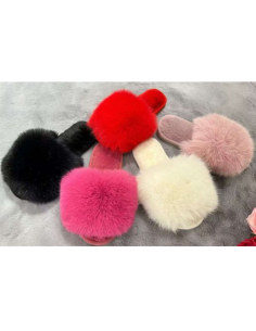 Pantofole peluche aperte avanti