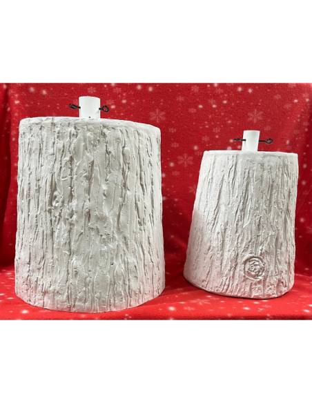 Base albero tronco di Natale due misure, 45 e 35cm Bianco