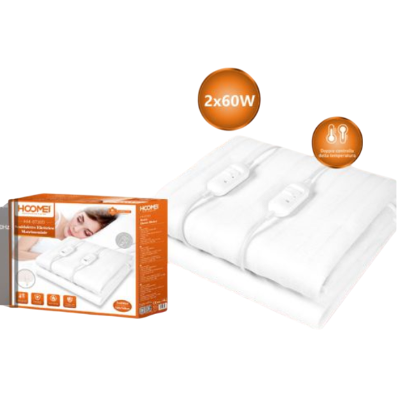 Coperta Elettrica Matrimoniale Hoomei HM-8730D...