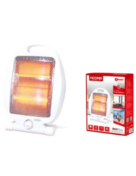 Stufa al Quarzo Hoomei HM-8306 – 800W, 2 Livelli di Potenza, Riscaldamento Rapido, Sicura e Compatta