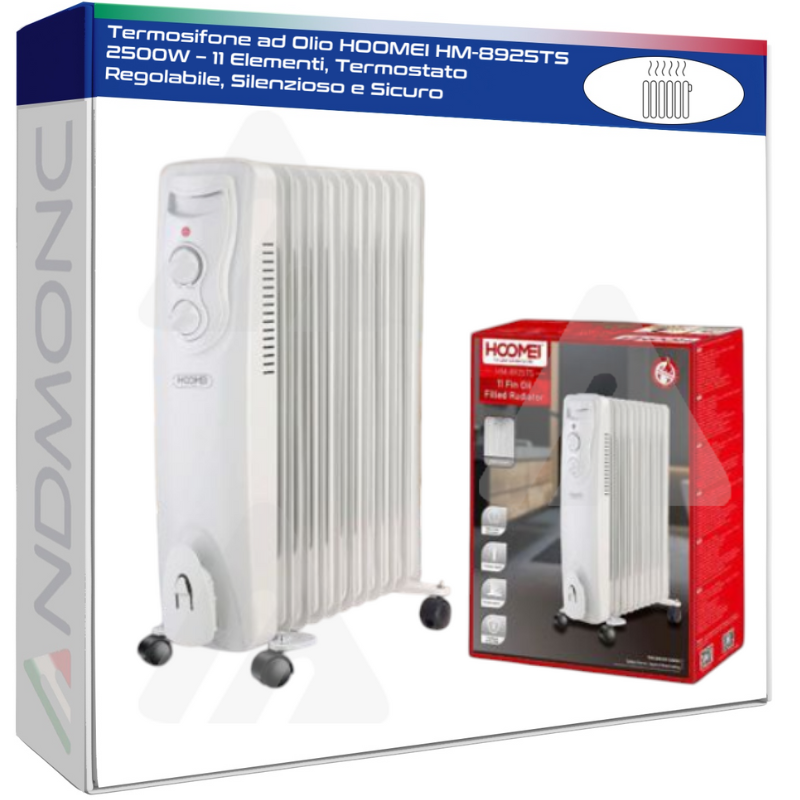 Termosifone ad Olio HOOMEI HM-8925TS 2500W – 11...