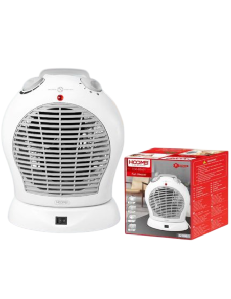 Termoventilatore HOOMEI HM-8840Y 2000W – 2 Livelli di Potenza, Termostato Regolabile, Compatto e Sicuro
