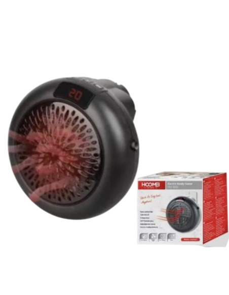 Termoventilatore Ceramico HOOMEI HM-8828 500W – Stufetta da Presa Compatta con Termostato Digitale e Timer