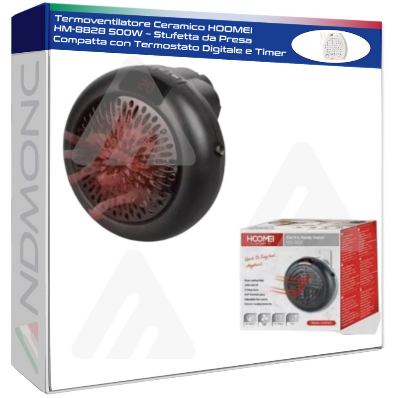 Termoventilatore Ceramico HOOMEI HM-8828 500W –...