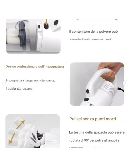 Aspirapolvere Potente 3 in 1 Andowl Q-XC8 | Leggera, Compatta e ad Alta Aspirazione per Casa e Auto