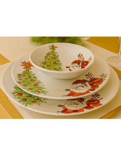 Servizio Piatti 18 Pezzi in Ceramica con Decoro Natalizio... 2