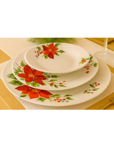 Servizio Piatti 18 Pezzi in Ceramica con Decoro Natalizio... 2