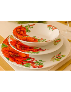 Servizio Piatti 18 Pezzi in Ceramica con Decoro Natalizio... 2