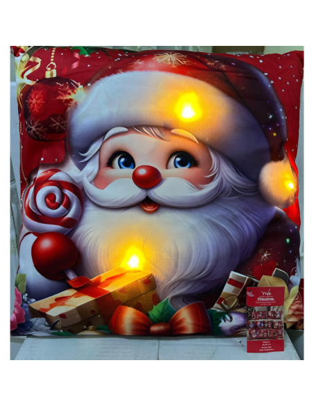 Set 4 Cuscini Natalizi con Luci LED – 45x45 cm
