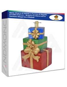 Base Albero di Natale a Forma di Regalo 27x28x47,5 cm –...