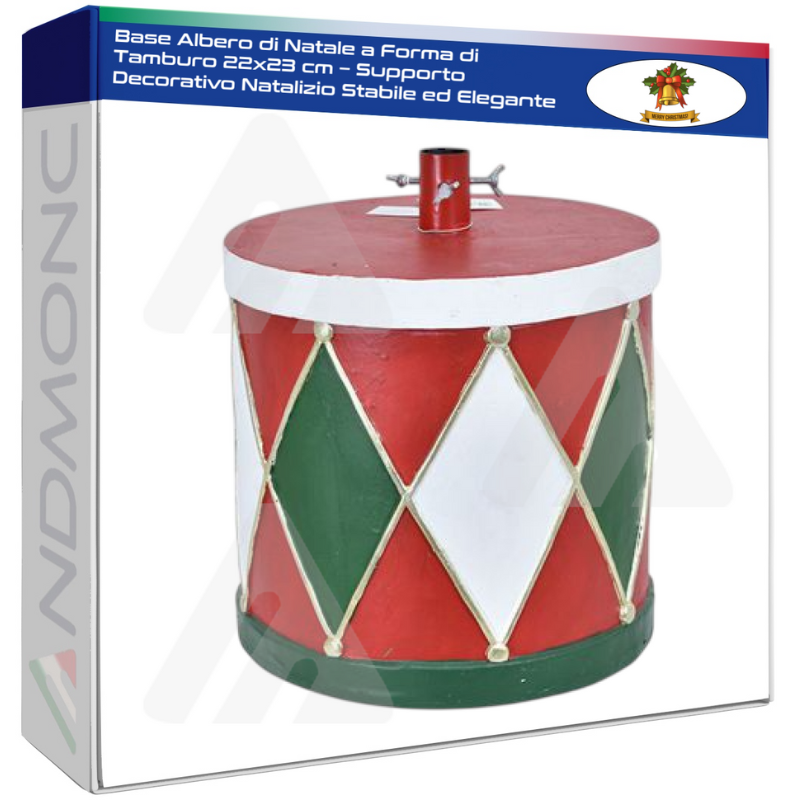 Base Albero di Natale a Forma di Tamburo 22x23...
