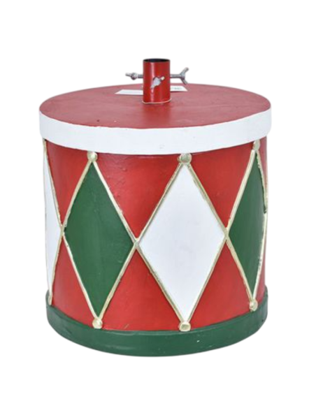 Base Albero di Natale a Forma di Tamburo 32x31 cm – Supporto Decorativo Natalizio Elegante e Stabile