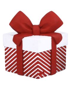 Base Albero di Natale a Forma di Regalo Bianco e Rosso... 2