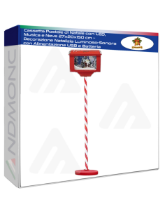 Cassetta Postale di Natale con LED, Musica e Neve...