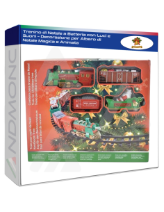 Trenino di Natale a Batteria con Luci e Suoni –...