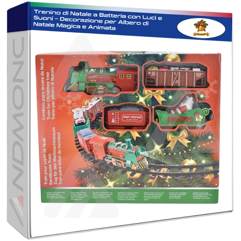 Trenino di Natale a Batteria con Luci e Suoni –...