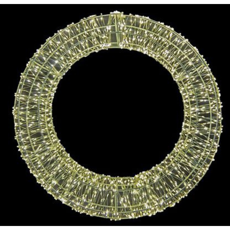 Ghirlanda Luminosa Natalizia 38 cm in Metallo...