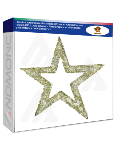 Stella Luminosa Natalizia 38 cm in Metallo con 960 LED...