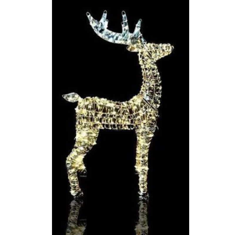 Renna Luminosa Natalizia 60 cm in Metallo con...