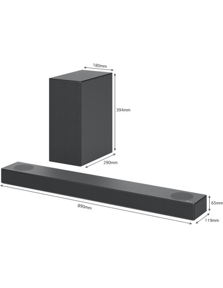LG Soundbar S75Q 380W 3.1.2 canali, Meridian, Dolby Atmos, NOVITÀ 2022