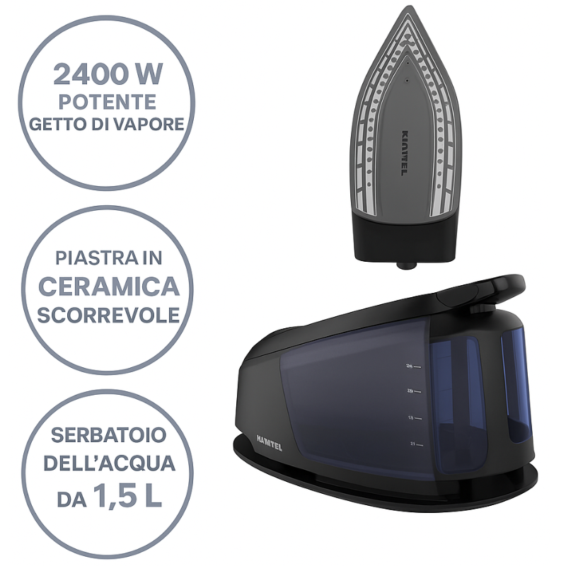 Ferro da Stiro a Caldaia KUMTEL HSS-01 – 2400W,...