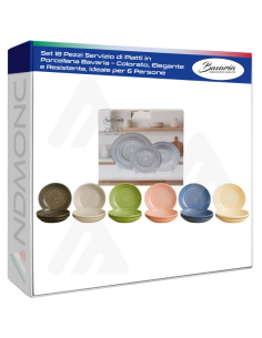 Set 18 Pezzi Servizio di Piatti in Porcellana Bavaria –...