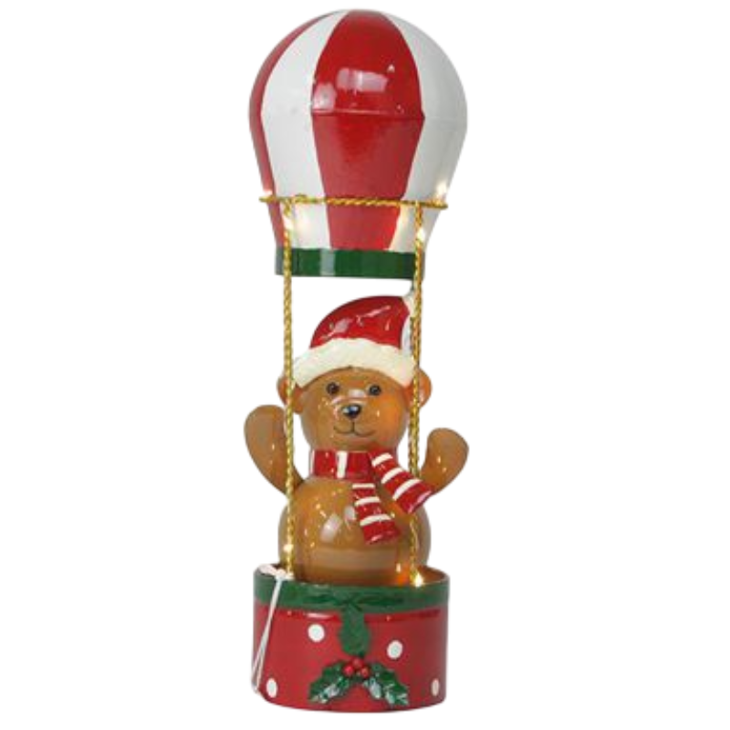 Mongolfiera Natalizia con LED 13,5x11,5x37 cm –...