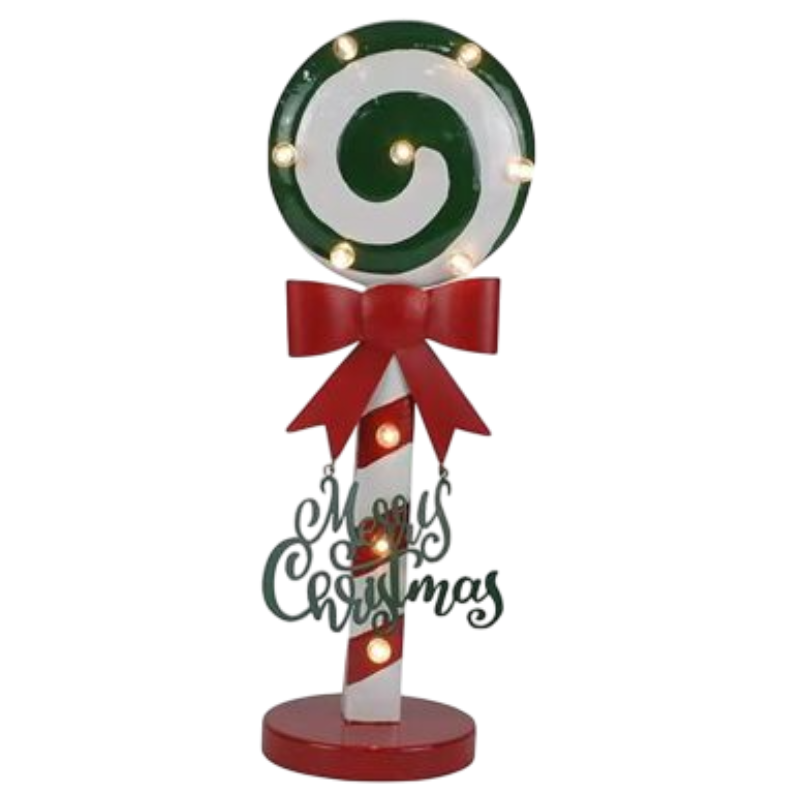 Lollypop Natalizio con LED 17x14x47,5 cm –...