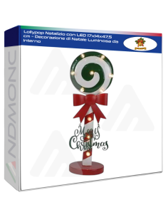 Lollypop Natalizio con LED 17x14x47,5 cm – Decorazione di...