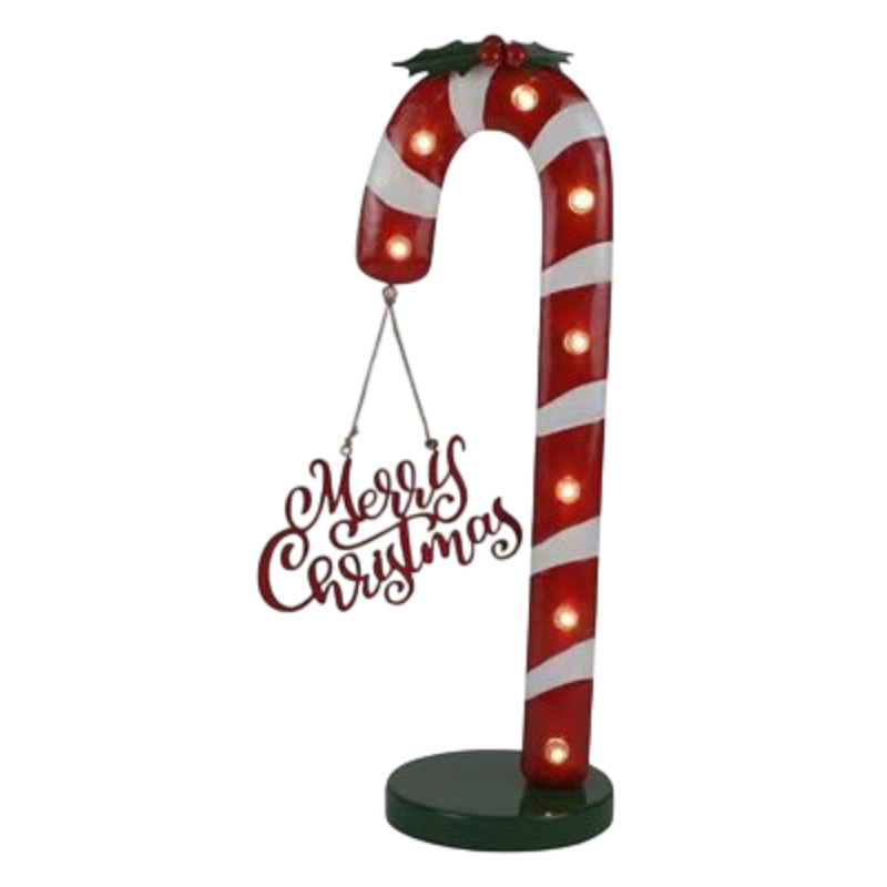 Candy Cane Natalizio con LED 20x14x48 cm –...