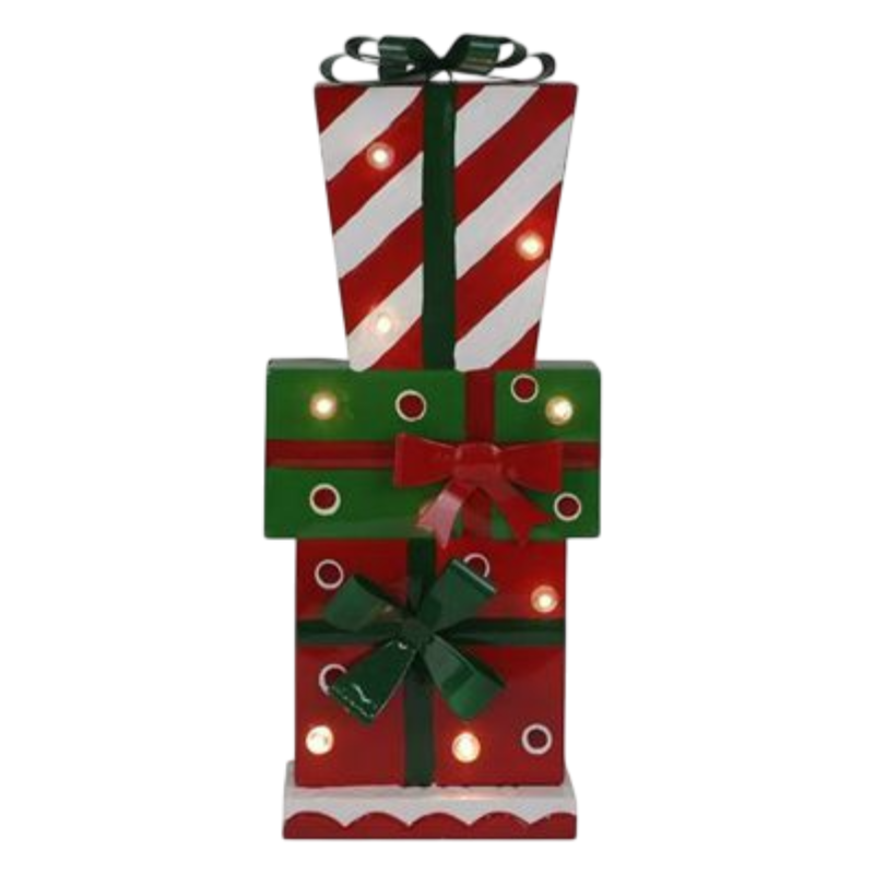 Piramide di Pacchi Regalo con LED 16x8x44 cm –...