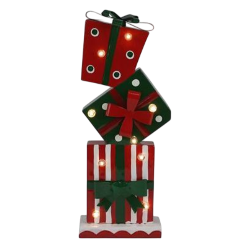 Piramide Pacchi Regalo con LED 17,5x8x46cm cm...