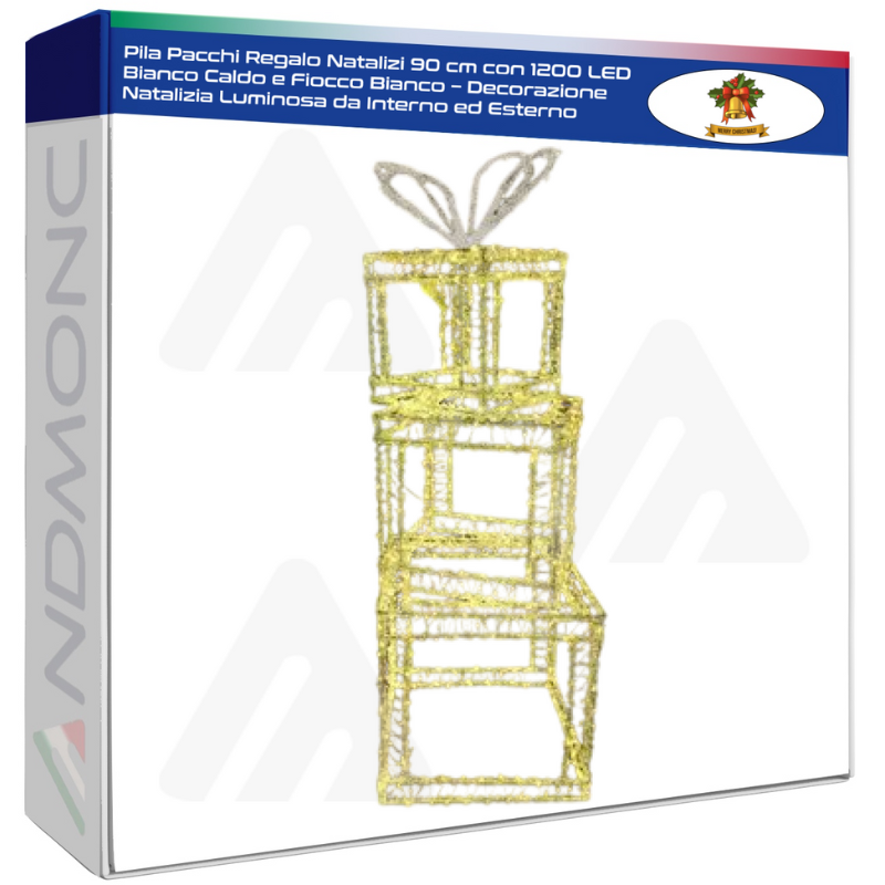 Pila Pacchi Regalo Natalizi 90 cm con 1200 LED...