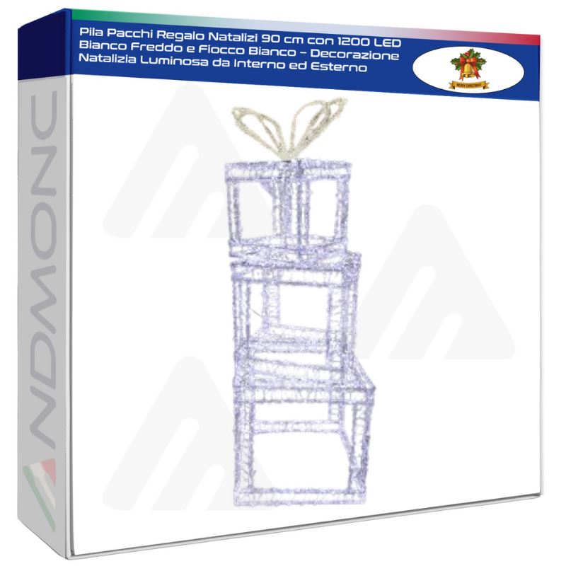 Pila Pacchi Regalo Natalizi 90 cm con 1200 LED...