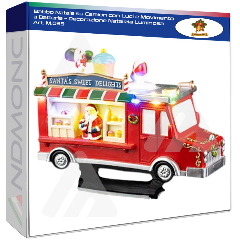 Babbo Natale su Camion con Luci e Movimento a...