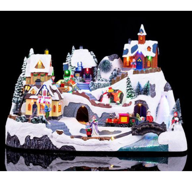 Villaggio di Natale con Luci, Musica e...