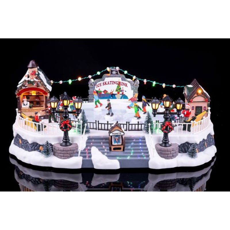 Pista di Ghiaccio Natalizia con Luci, Musica e...