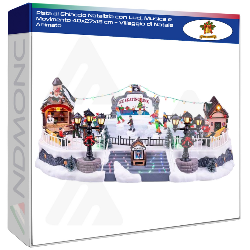 Pista di Ghiaccio Natalizia con Luci, Musica e...