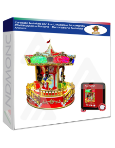 Carosello Natalizio con Luci, Musica e Movimento 23x23x28...