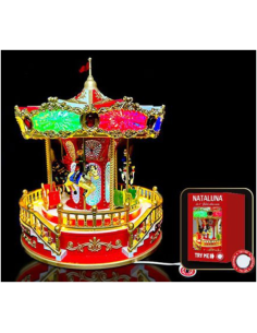 Carosello Natalizio con Luci, Musica e Movimento 23x23x28... 2